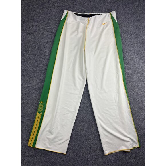 Nike Pants Womens L White Green Brazil Track Warm Up Athletic Soccer Polyester - Picture 1 of 9